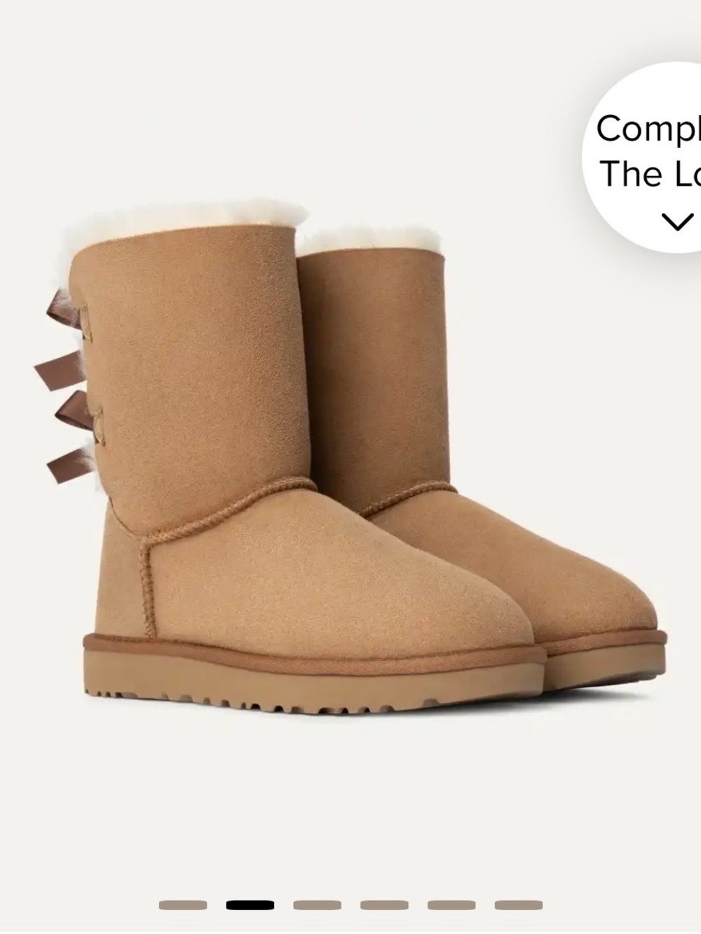 UGG Bailey Bow II Water Resistant Suede Fur Light Brown Boots Sz 9 EUC - Picture 4 of 16